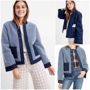 Madewell Reversible Fleece Jean Jacket- XS
